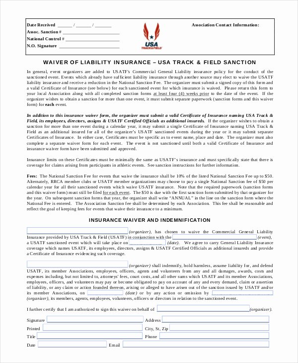 Employee Insurance Waiver form Template Templates