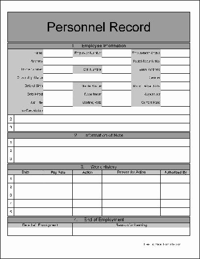 Employee Records forms