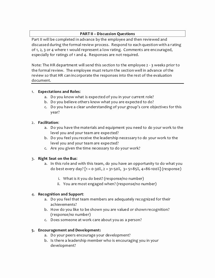 Employee Review Template