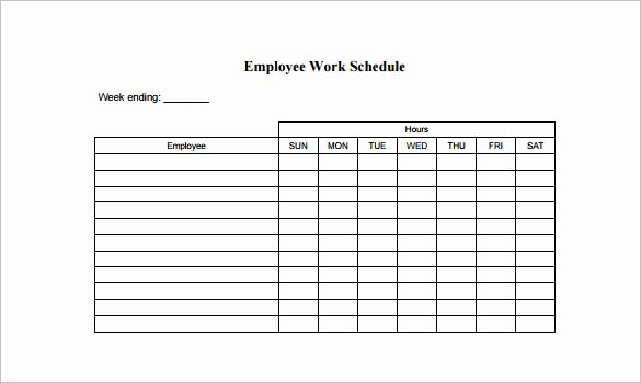 Employee Schedule Template 5 Free Word Excel Pdf