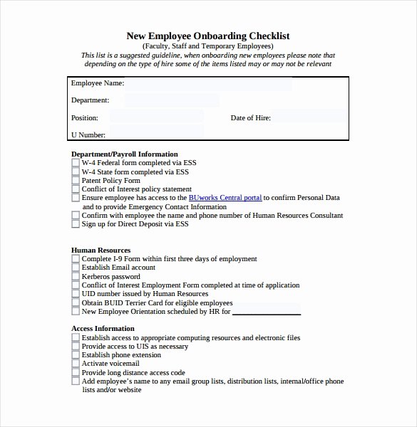 Employee Training Checklist Template Excel Training Plan