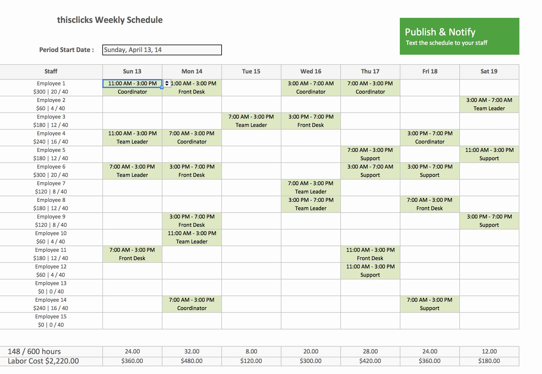 Employee Training Schedule Template Excel Schedule