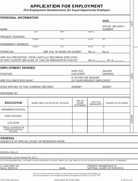Employment Application form Templates&amp;forms