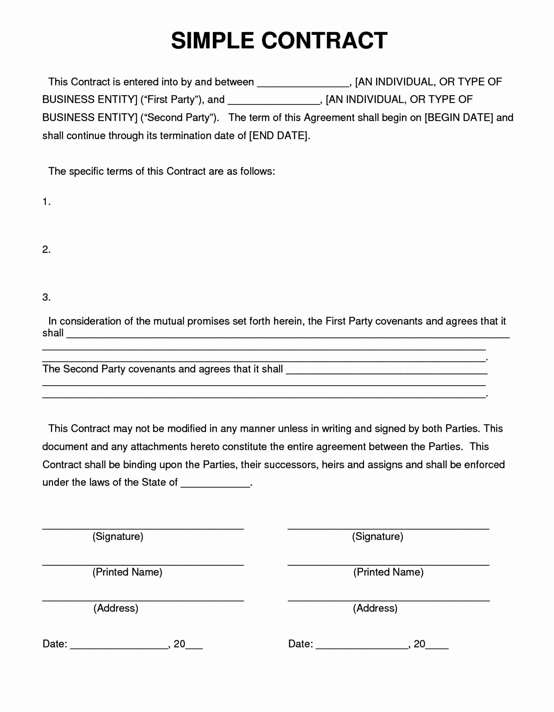 Employment Rental &amp; Service Contract Template