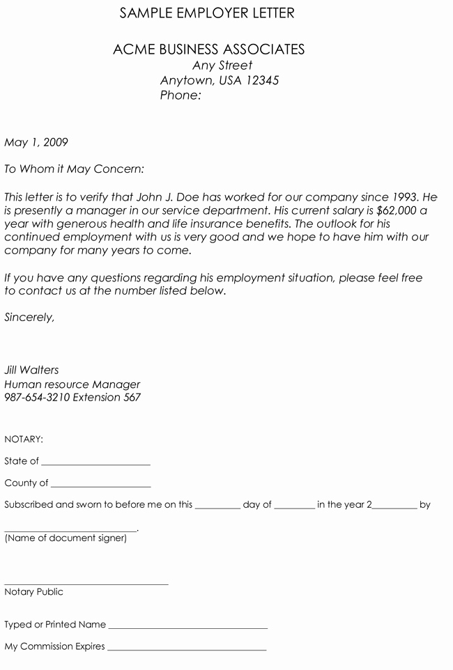 Employment Verification Letter 8 Samples to Choose From