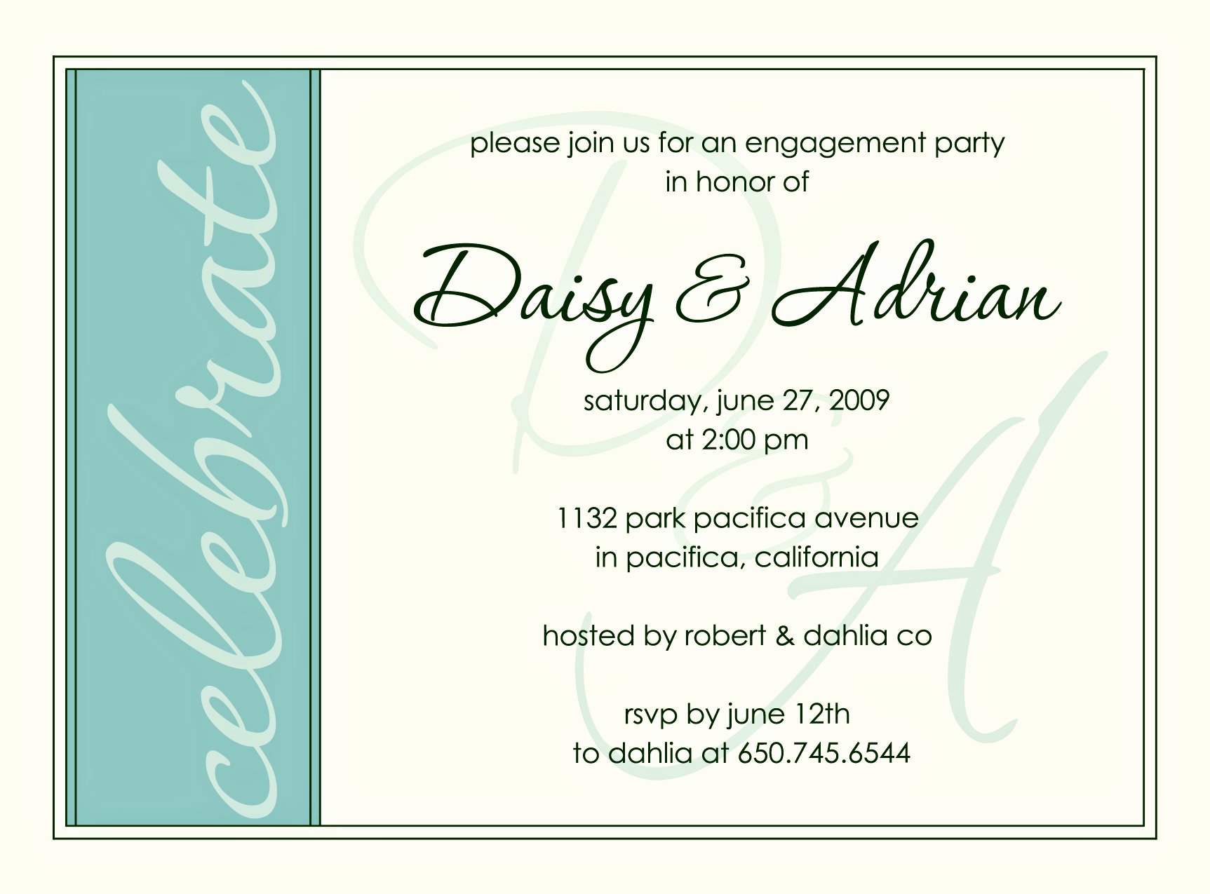 Engagement Invitations Engagement Party Invitation