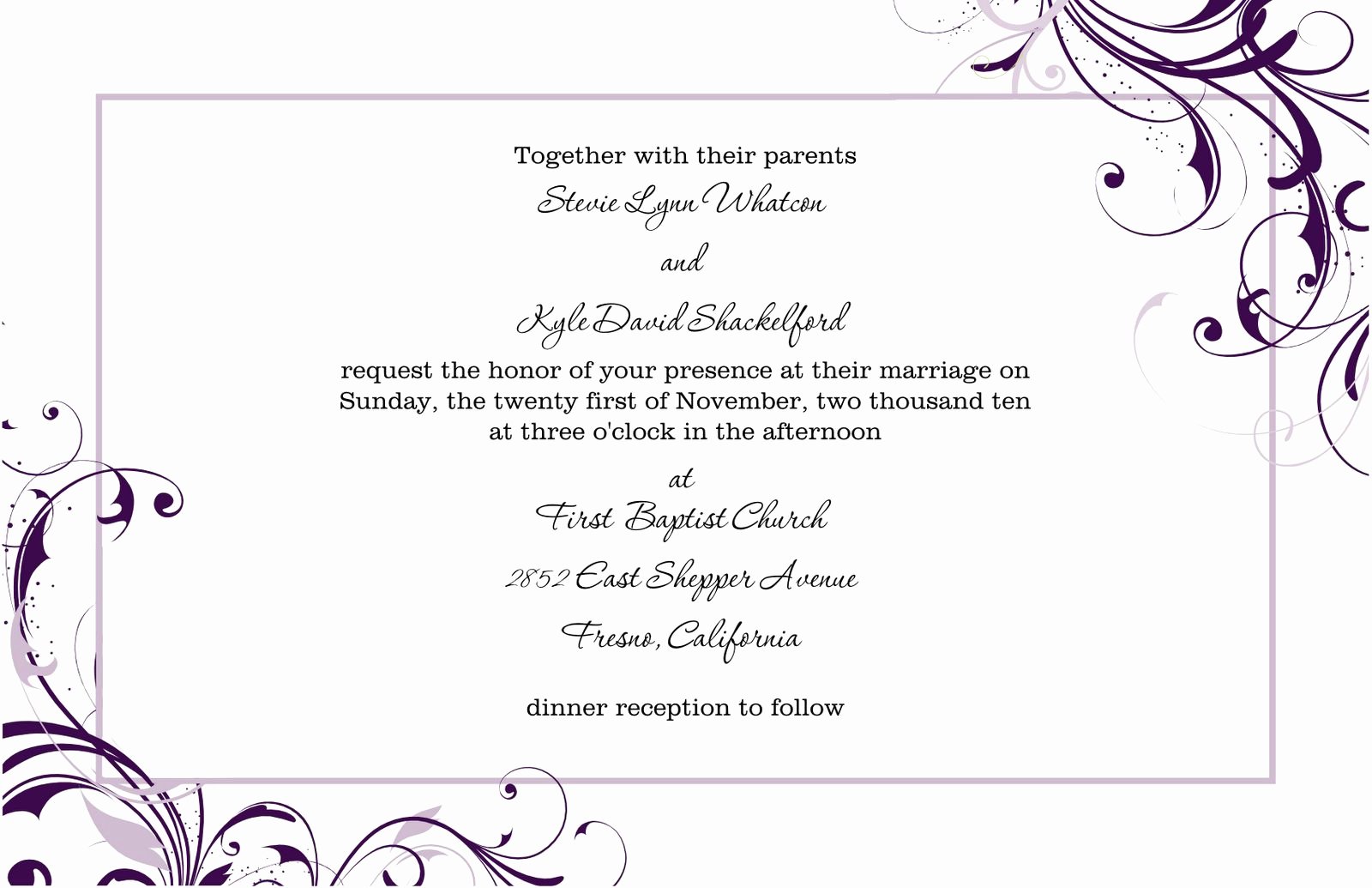 invitation word templates