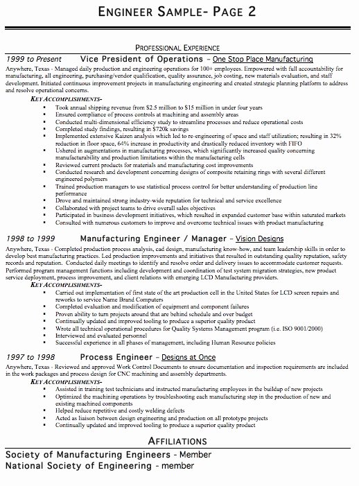 Engineer Resume format