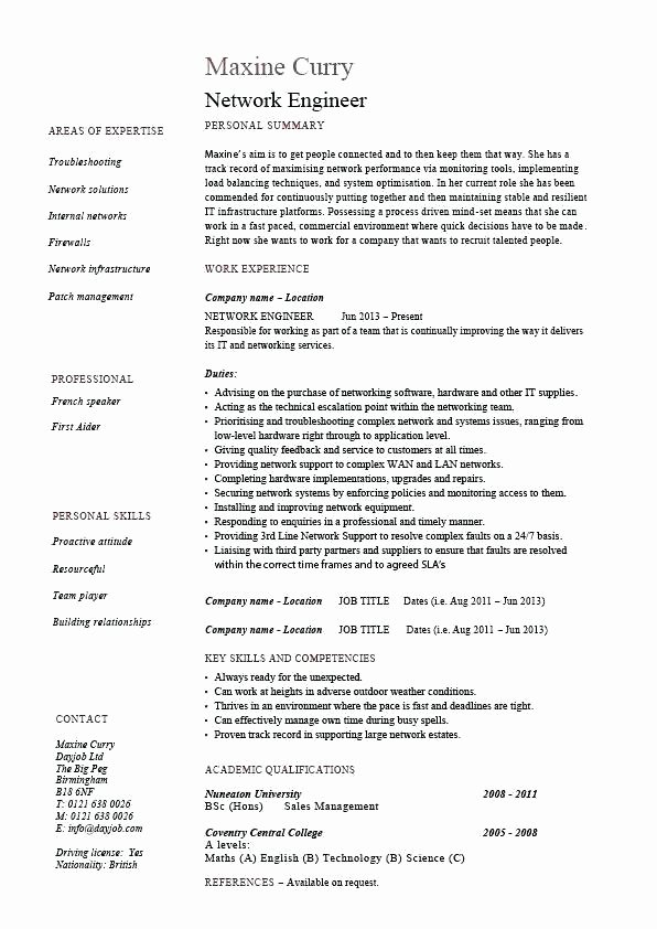 Engineer Resume Template Free Download It Cv Sample for A