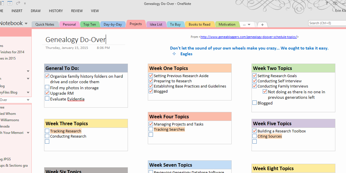 Enote to Do List Template