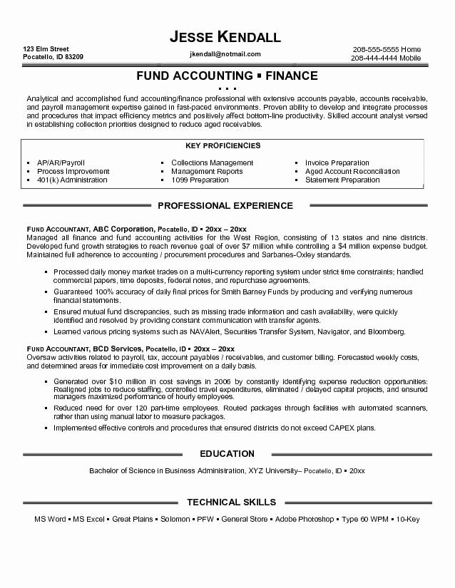 Entry Level Accountant Resume Best Resume Gallery