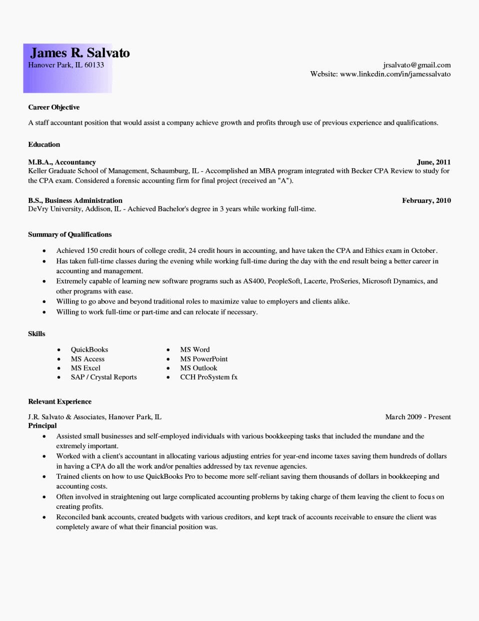 Entry Level Accountant Resume Samples