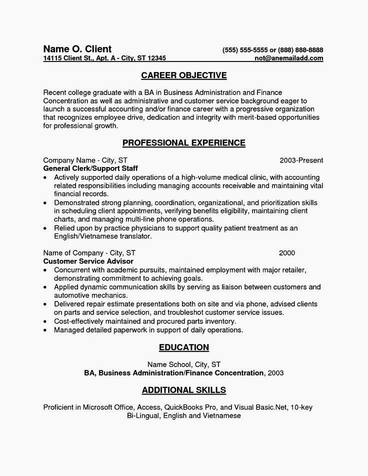 Entry Level Accounting Sample Resume Objectives