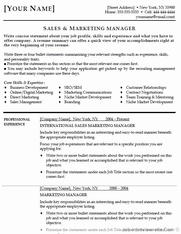 Entry Level Marketing Resume