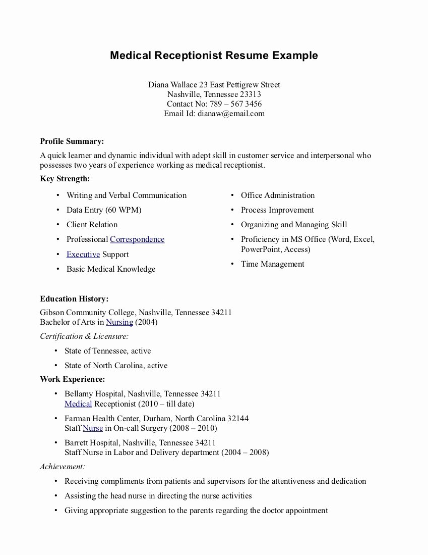 Entry Level Medical assistant Resume Examples Objectives