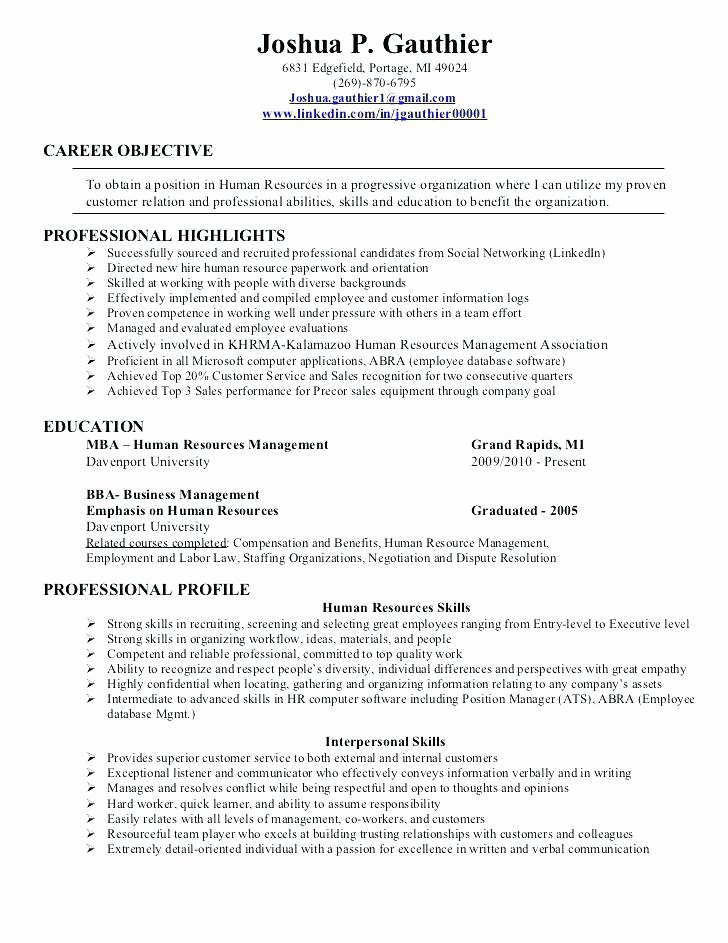 Entry Level Resume Objective Oursearchworld