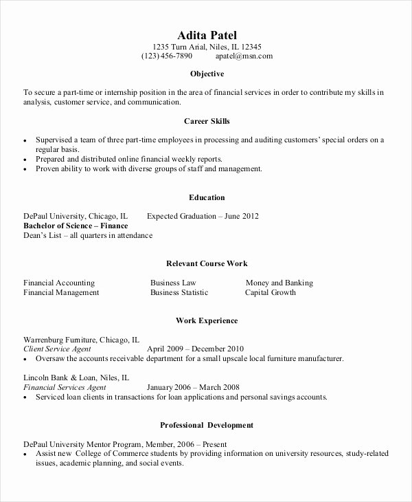Entry Level Resume Template