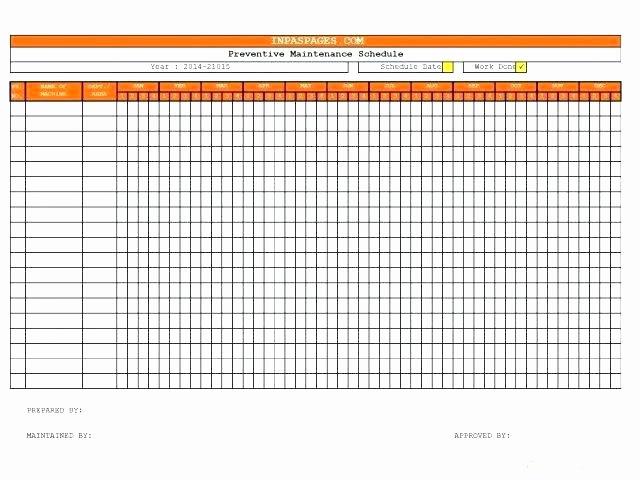 Equipment Maintenance Checklist Template Excel Hvac Free