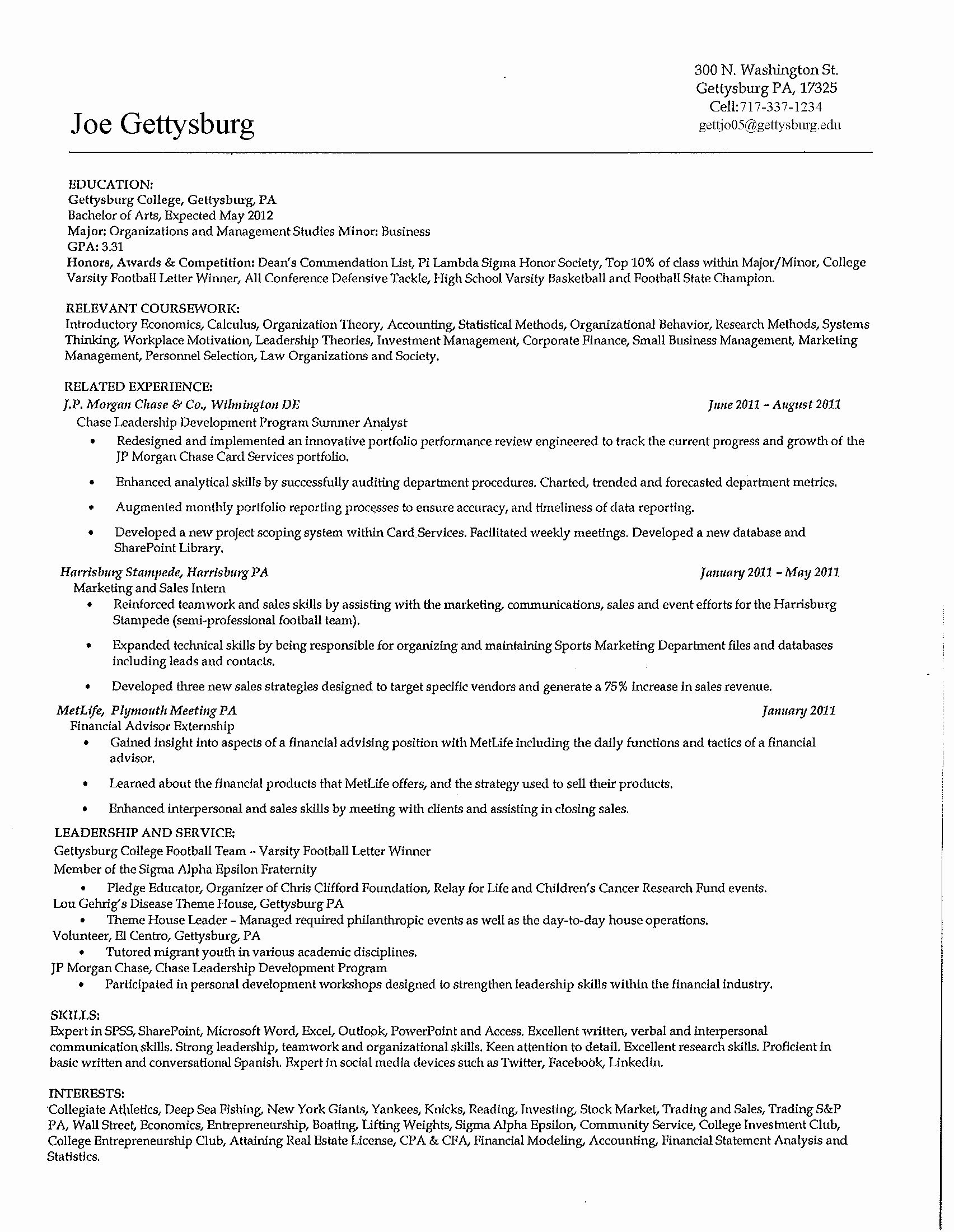 Essay First Resume Examples Objective Job format for