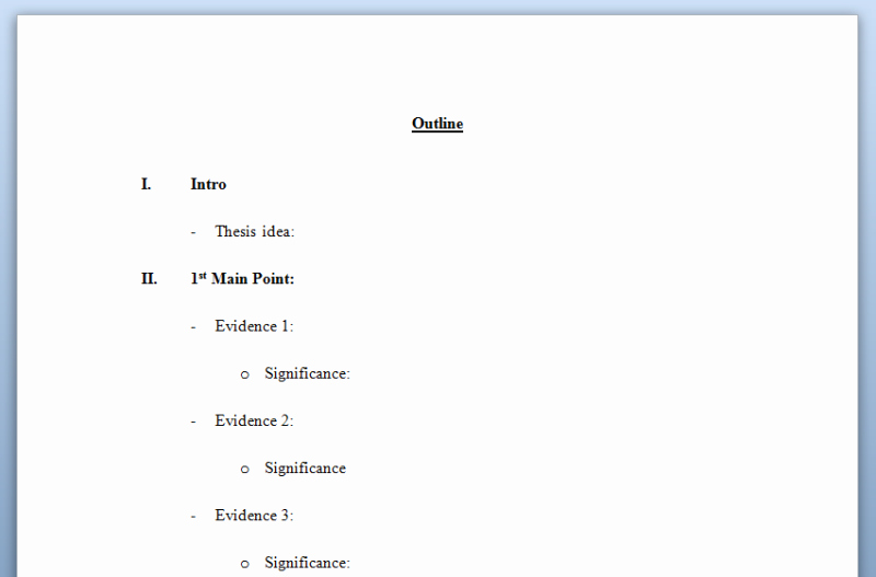Essay Outline Template Living Between the Lines