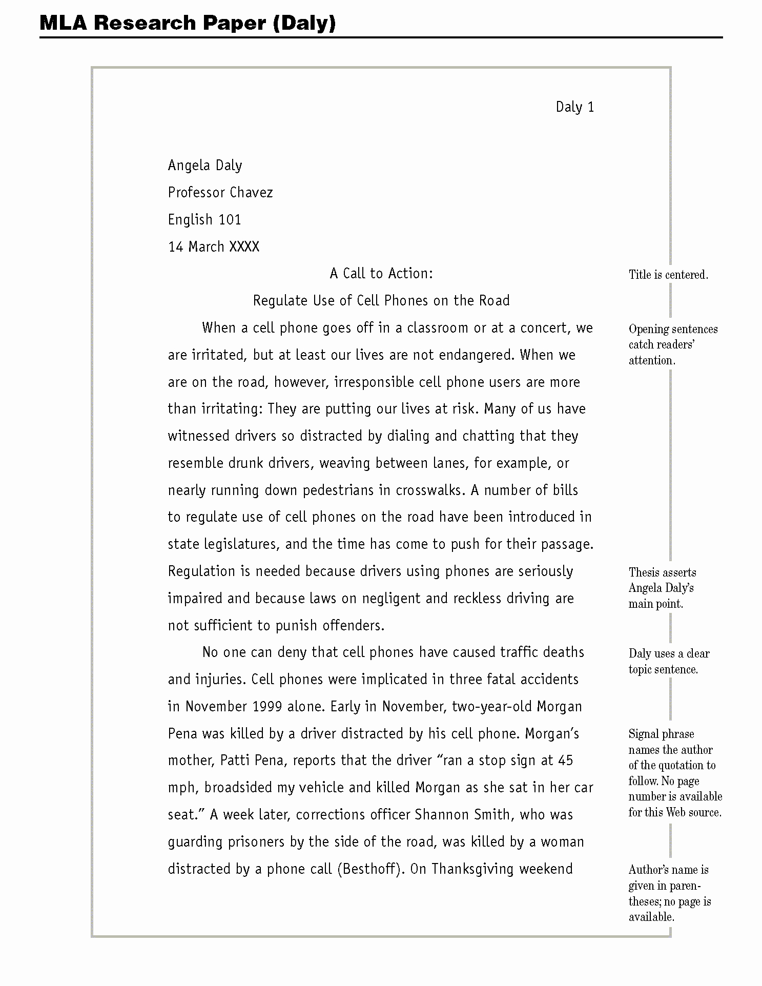 Essay Title Page format Mla Bamboodownunder