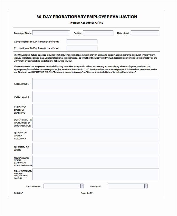 Evaluation forms