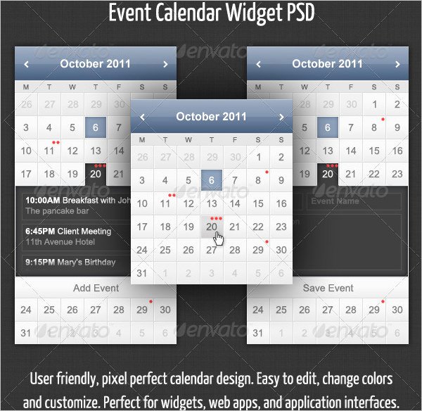 Event Calendar Templates 16 Free Download