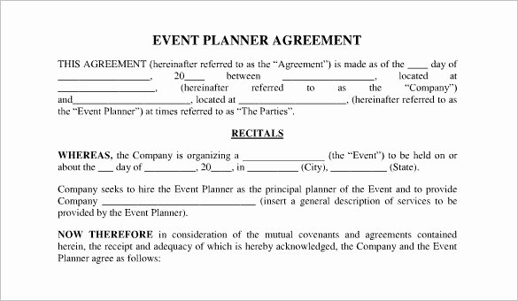 event contract template