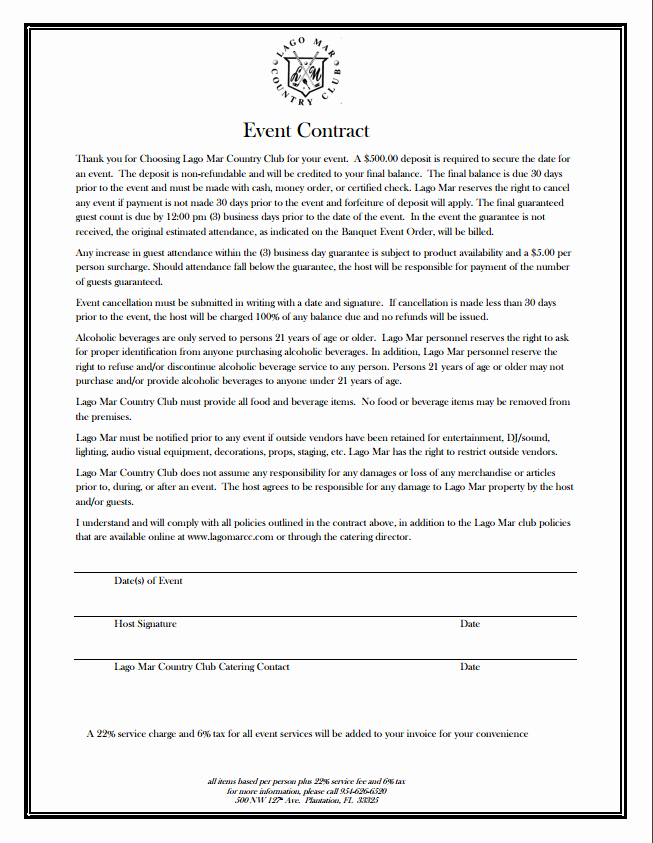 Event Planner Contract