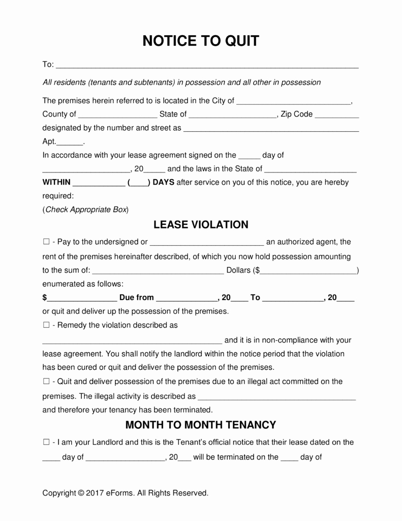 Eviction Notice Template Template Trakore Document Templates