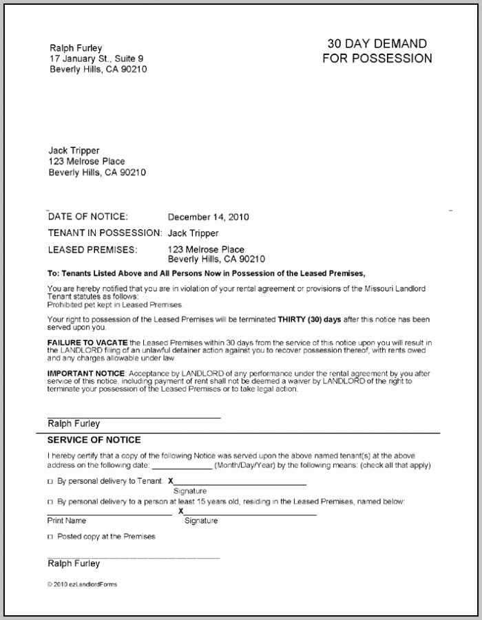 Eviction Notice Template Virginia Template Resume