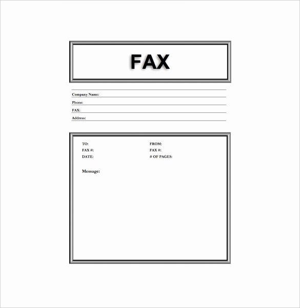 Example Fax Cover Letter Letter Of Re Mendation