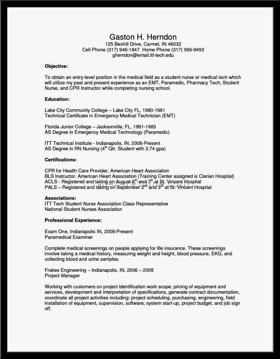 Example First Job Resume Resume Template