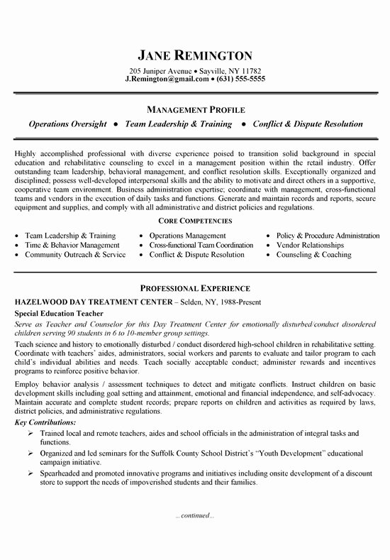 Example Resume Resume format and Changing Careers