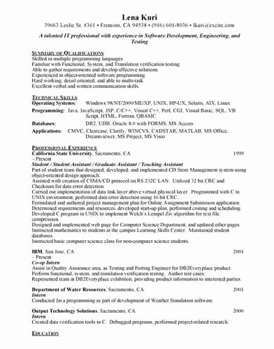 Example Resume Sample Resume Objectives for Entry Level