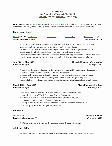 Examples Additional Information Resume Resume Ideas
