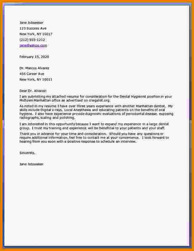 Examples Cover Letter for Dental assistant