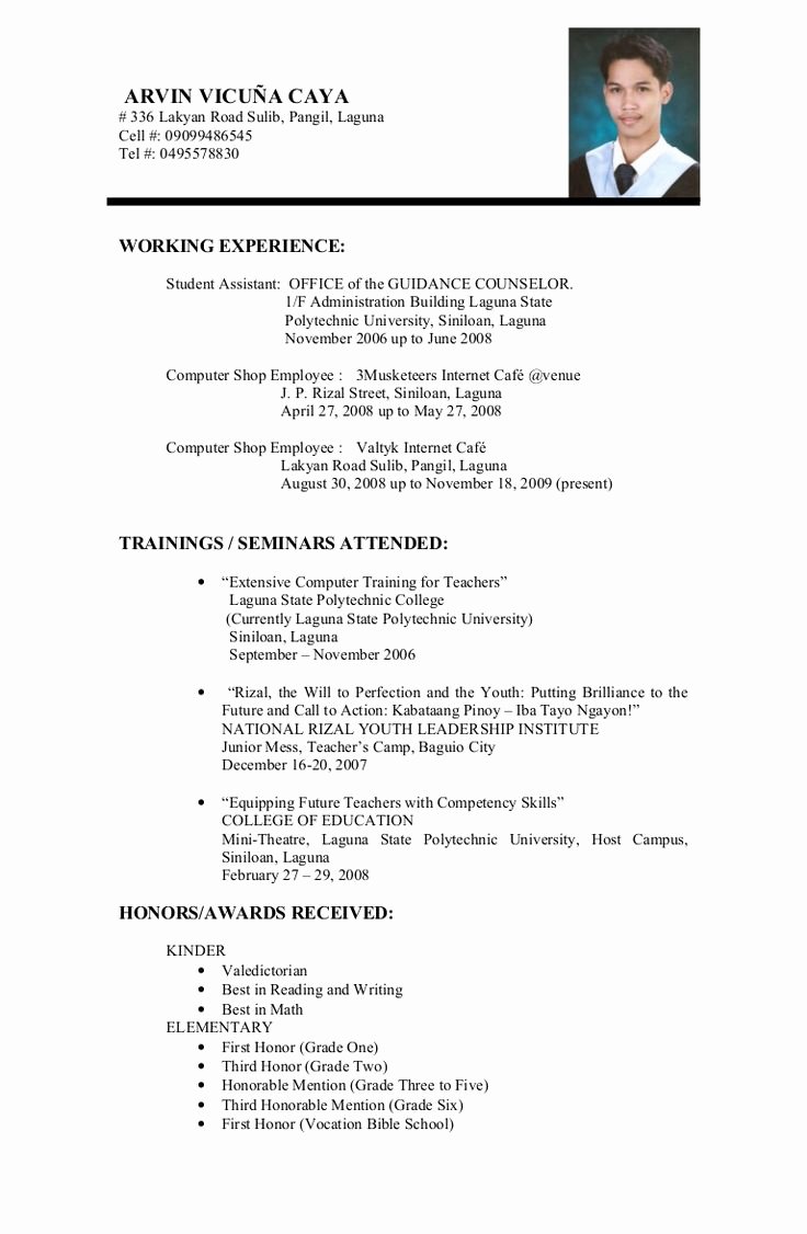 Examples Of Resumes for Education Jobs Google Search
