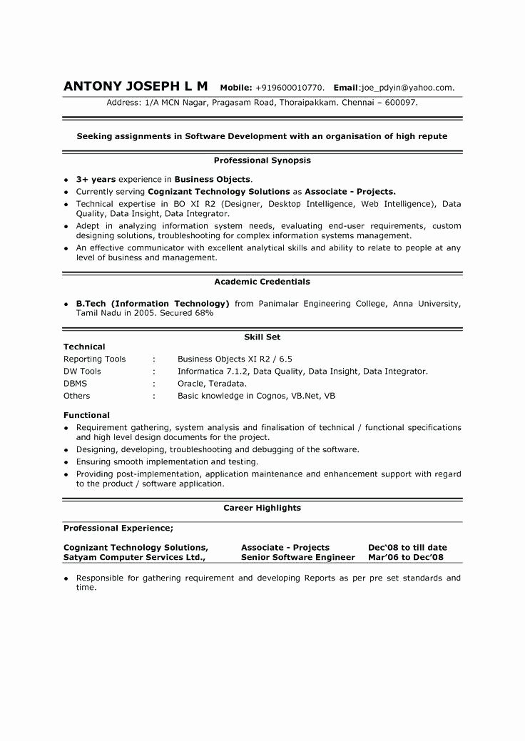 Examples Profile Statements for Resumes