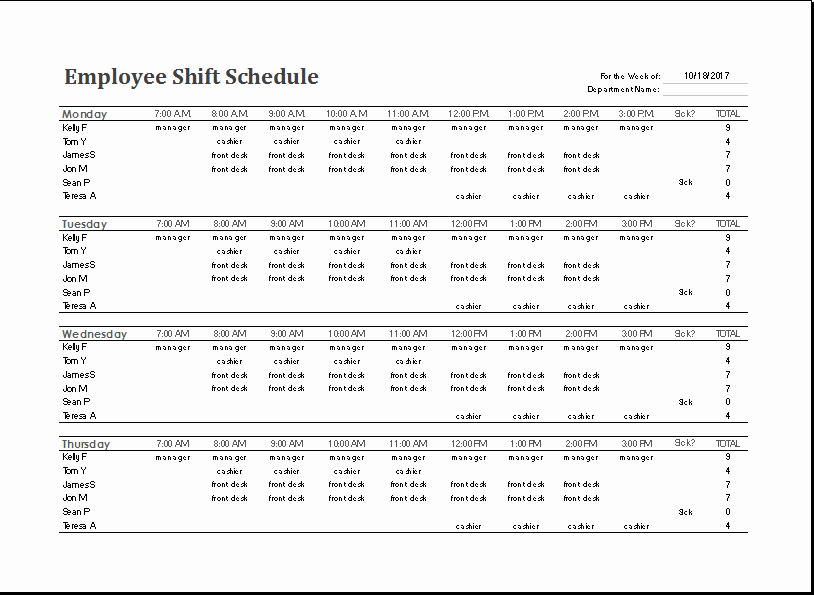 Excel 24 Hour Schedule Template 12 Hour Shift Schedule