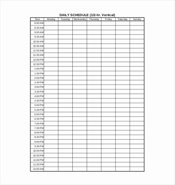 Excel 24 Hour Timeline Template 12 Hour Shift Schedule