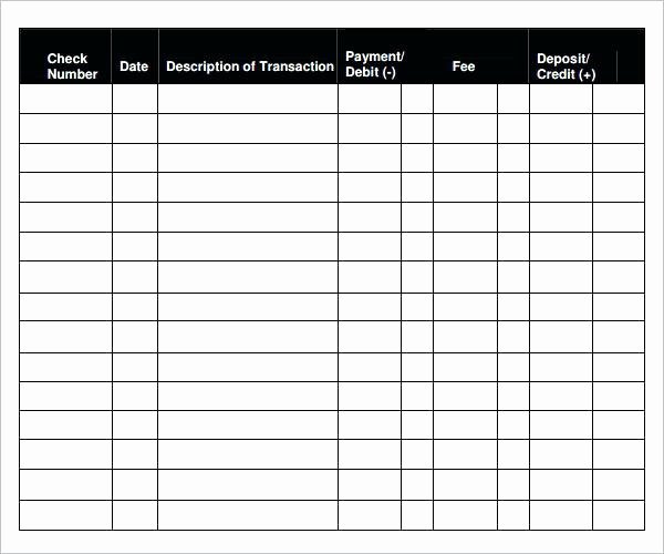 Excel Bank Register Ledger Template General Templates