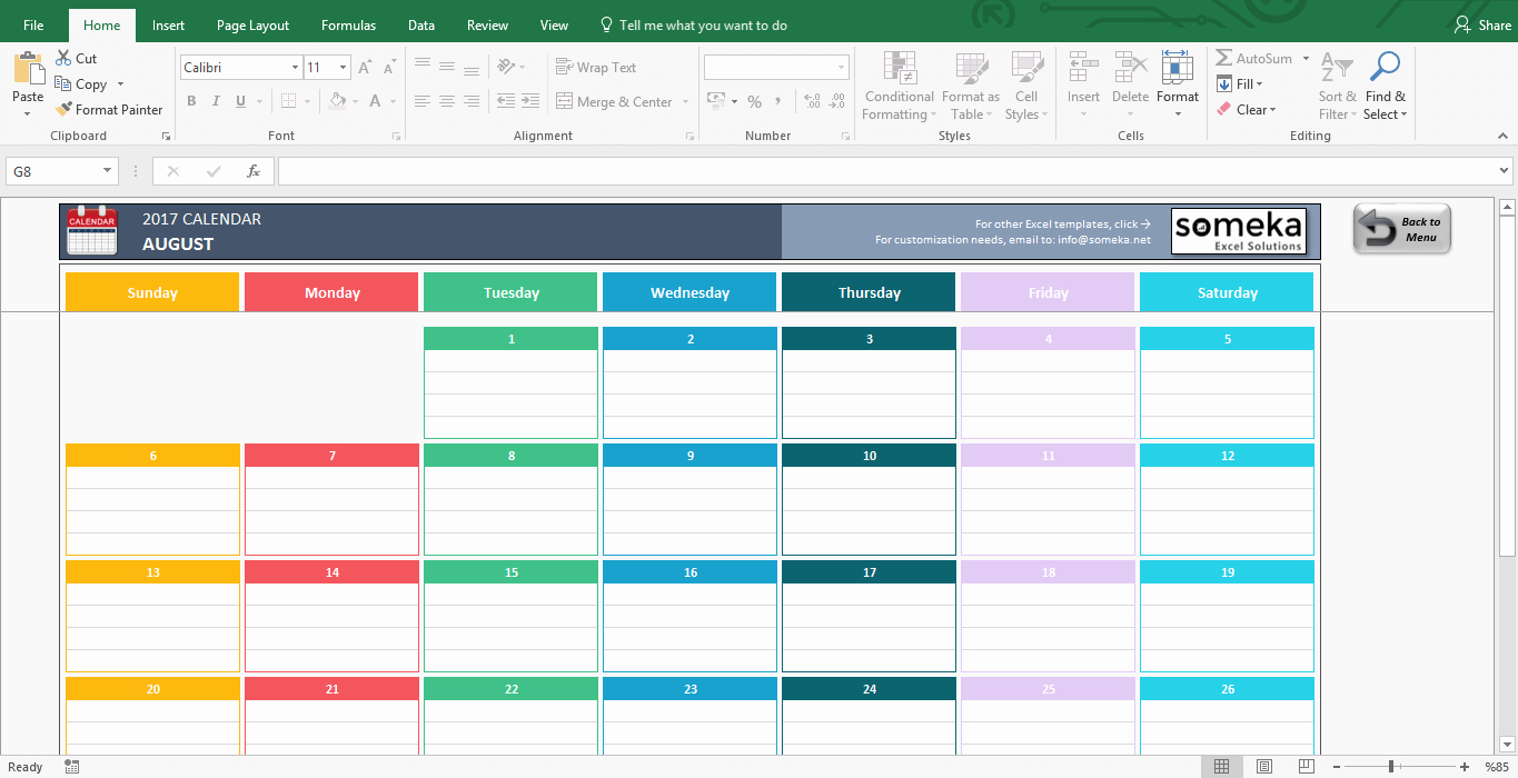Excel Calendar Templates Download Free Printable Excel