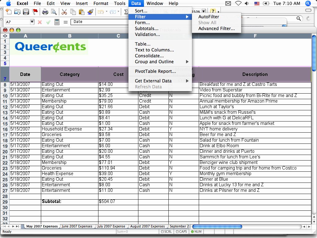 Excel Contact List Template Expense Tracking Spreadsheet