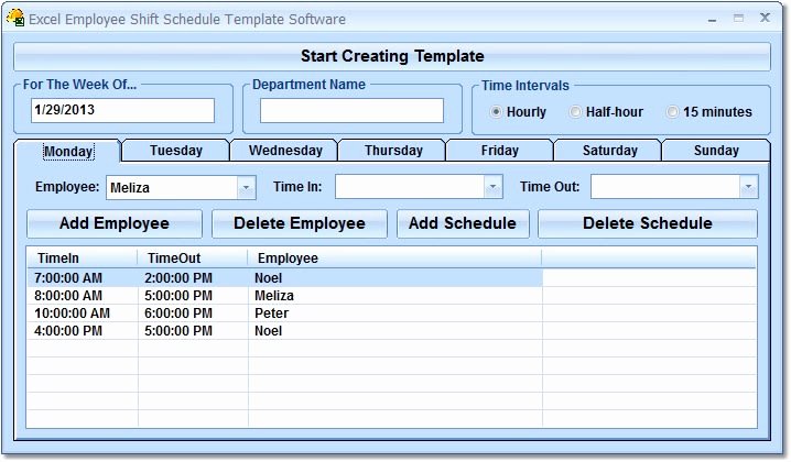 Excel Employee Shift Schedule Template software Download