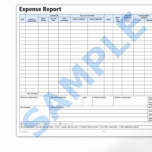 Excel Expense Report Template