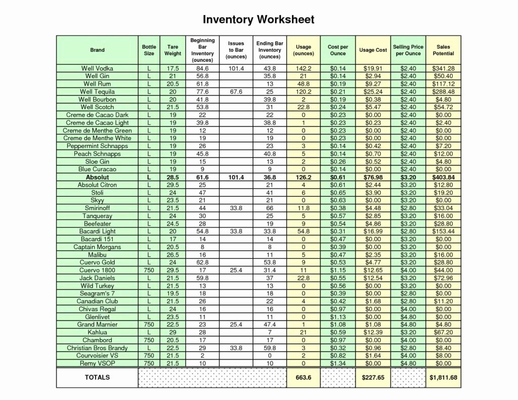 Excel Inventory Spreadsheet Templates tools Inventory