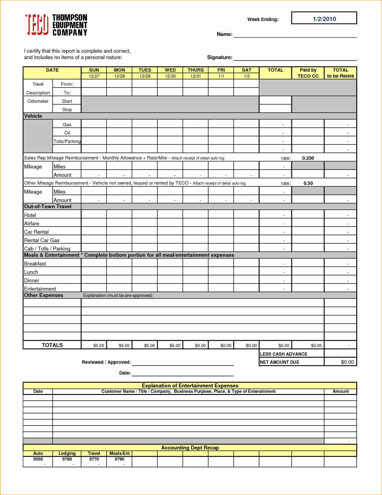 Excel Monthly Expense Report Templates Free Excel