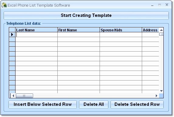 Excel Phone List Template software Free Download Excel