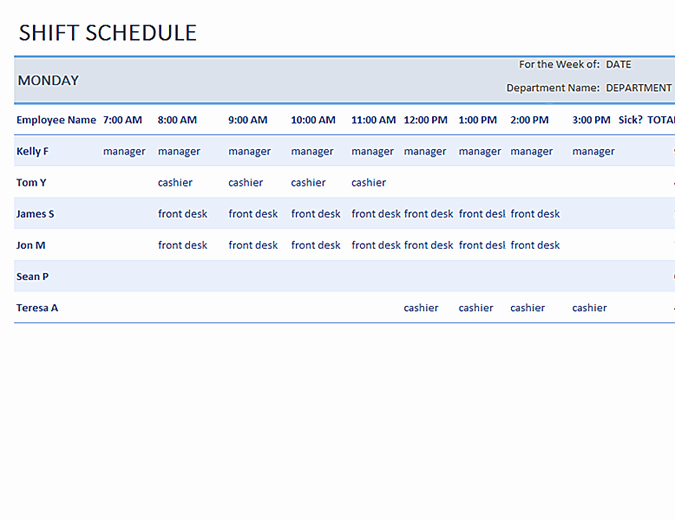 excel shift schedule template 4088